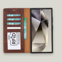 Magic Samsung Galaxy S24 Ultra Deri Cüzdanlı Kılıf