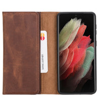 Santa Samsung Galaxy S21 Plus Deri Cüzdanlı Kılıf