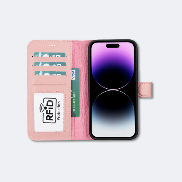 Manyetik Telefon Cüzdanı - Pembe