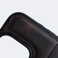 Toon CC iPhone Kılıfı Kahve - Maon Leather hakiki deri telefon kılıfı