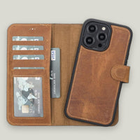 Duo Deri Cüzdan Kılıf — iPhone 14 Pro