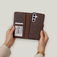 Magic Samsung Galaxy S26 Deri Cüzdanlı Kılıf