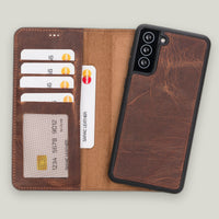 Liluri Samsung Galaxy S21 Plus Deri Cüzdanlı Kılıf