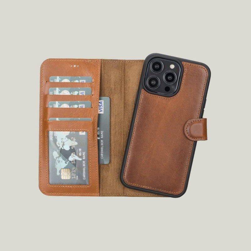 Duo Vista Deri Cüzdan Kılıf — iPhone 14 Pro Max