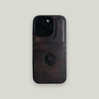 Toon CC iPhone Kılıfı Kahve - Maon Leather hakiki deri telefon kılıfı
