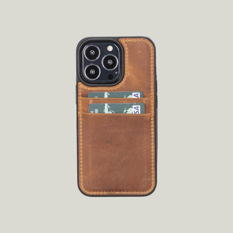 Kartlıklı Deri Kılıf — iPhone 13 Pro Max