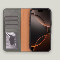 Magic Duo Deri Cüzdan Kılıf — iPhone 16 Pro Max