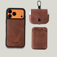3'lü Apple Seti - Hakiki Deri Hediye Seti - Görsel 2 - MAON Leather