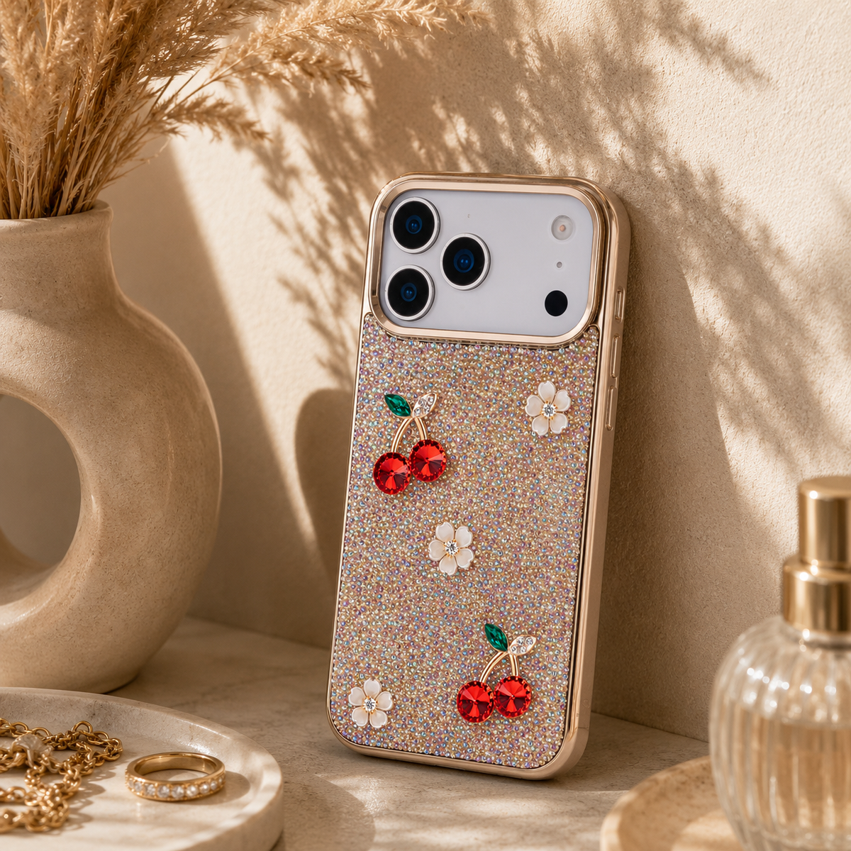 Freya Kristal Kiraz Kılıf iPhone 17 Pro