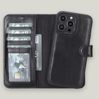 Duo Deri Cüzdan Kılıf — iPhone 14 Pro