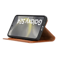 Magic Samsung Galaxy S24 Deri Cüzdanlı Kılıf