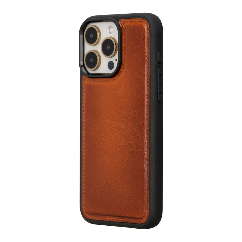 Kartlıklı Deri Kılıf — iPhone 15 Pro Max