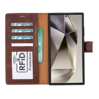 Magic Samsung Galaxy S24 Ultra Deri Cüzdanlı Kılıf