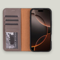 Duo Deri Cüzdan Kılıf — iPhone 16 Pro