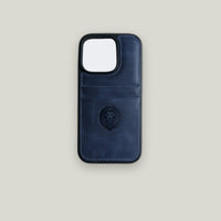 Toon CC iPhone Kılıfı Mavi - Maon Leather hakiki deri telefon kılıfı