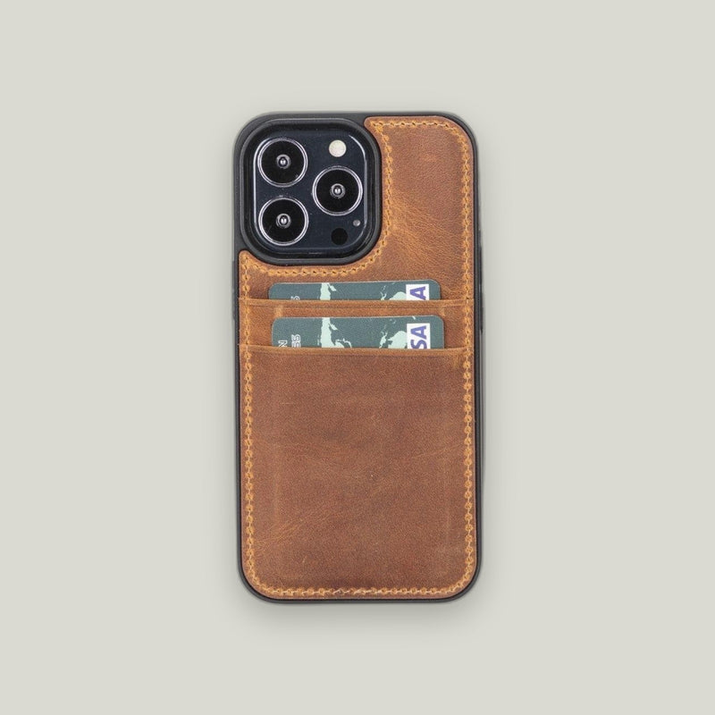 Kartlıklı Deri Kılıf — iPhone 13 Pro Max