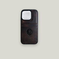 Toon CC iPhone Kılıfı Kahve - Maon Leather hakiki deri telefon kılıfı