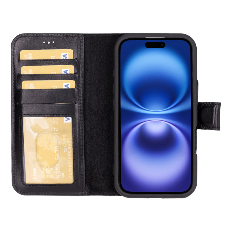 Duo Deri Cüzdan Kılıf — iPhone 16 Plus
