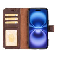Duo Deri Cüzdan Kılıf — iPhone 16 Plus