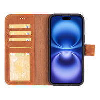 Duo Deri Cüzdan Kılıf — iPhone 16 Plus