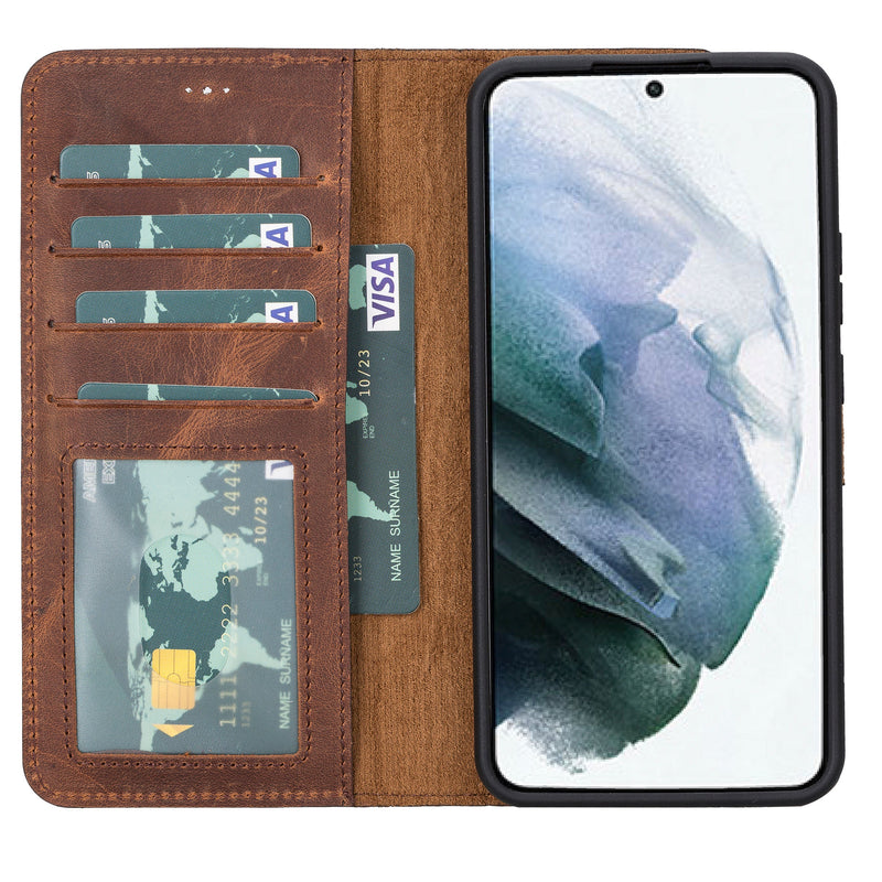 Magic Samsung Galaxy S22 Plus Deri Cüzdanlı Kılıf