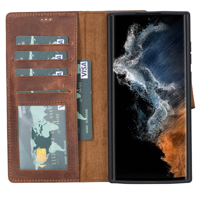 Magic Samsung Galaxy S23 Ultra Deri Cüzdanlı Kılıf