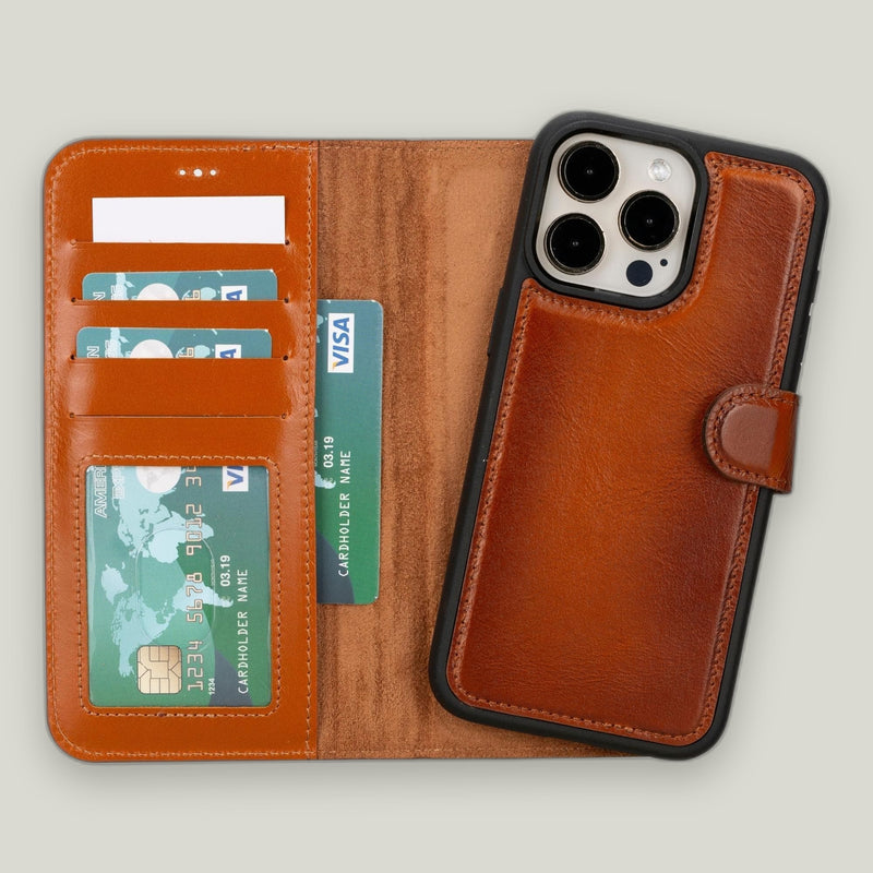 Duo Deri Cüzdan Kılıf — iPhone 15 Plus