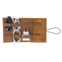 Leather Deri Kablo Organizeri