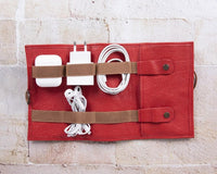 Leather Deri Kablo Organizeri