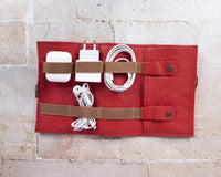 Leather Deri Kablo Organizeri