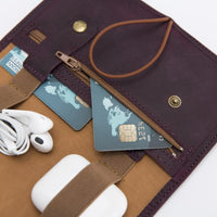 Leather Deri Kablo Organizeri
