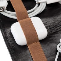 Leather Deri Kablo Organizeri