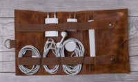 Leather Deri Kablo Organizeri
