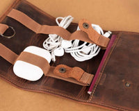 Leather Deri Kablo Organizeri
