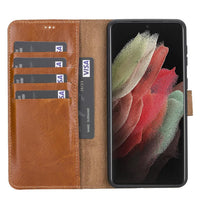 Magic Samsung Galaxy S21 Ultra Deri Cüzdanlı Kılıf