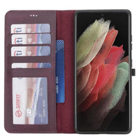 Magic Samsung Galaxy S21 Ultra Deri Cüzdanlı Kılıf