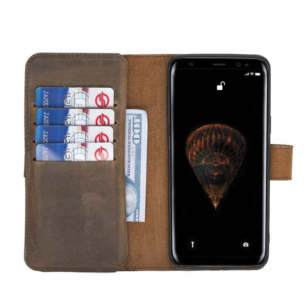 Double Magic Samsung Galaxy S9 Deri Cüzdanlı Kılıf