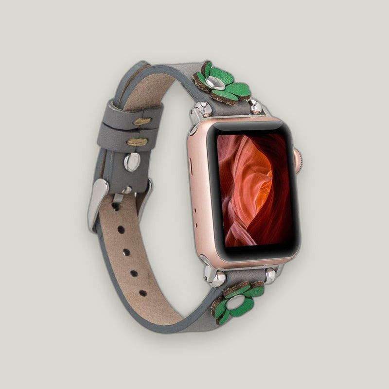 Flower Deri Apple Watch Kordonu