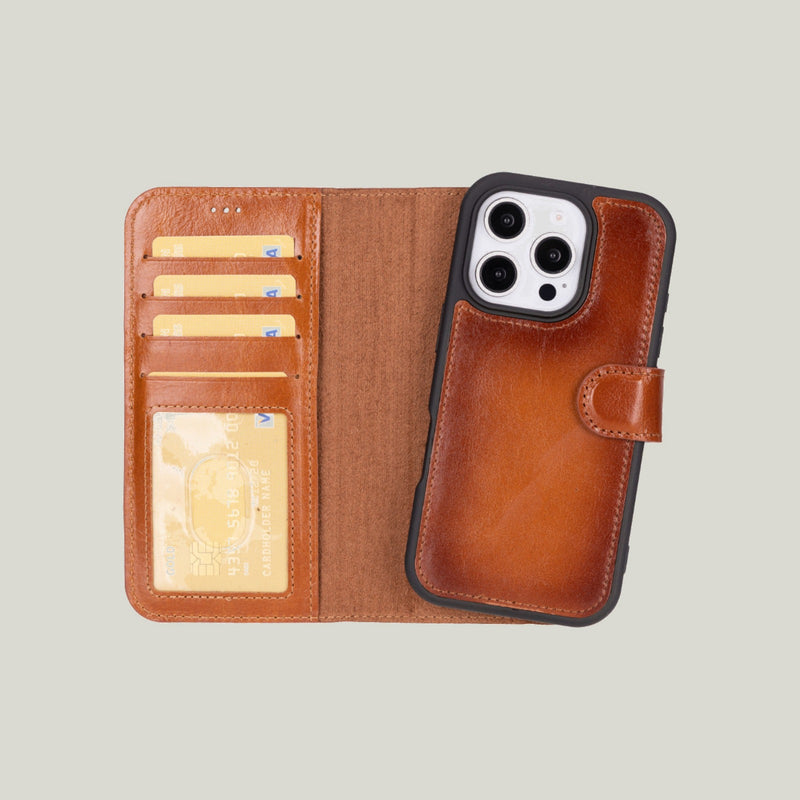 Duo Deri Cüzdan Kılıf — iPhone 16 Pro