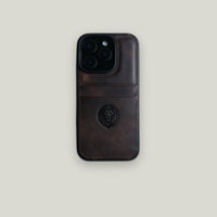 Toon CC iPhone Kılıfı Kahve - Maon Leather hakiki deri telefon kılıfı