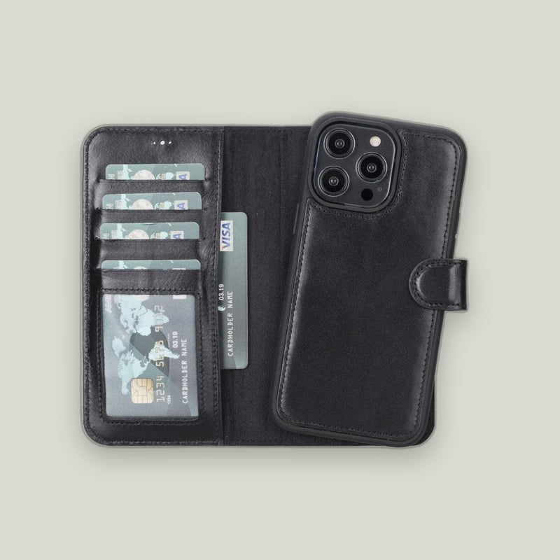 Duo Deri Cüzdan Kılıf — iPhone 14 Pro