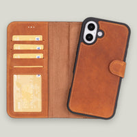 Duo Deri Cüzdan Kılıf — iPhone 16 Plus