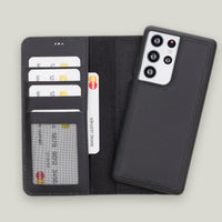 Liluri Samsung Galaxy S21 Ultra Deri Ayrılabilir Cüzdanlı Kılıf