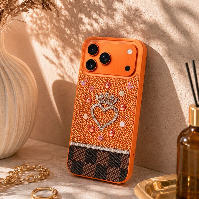 Vissel Kalp Kristal iPhone 17 Pro Max Kılıfı