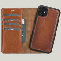 Duo Deri Cüzdan Kılıf — iPhone 11 — hakiki deri
