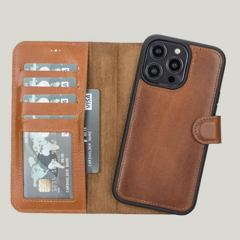 Duo Deri Cüzdan Kılıf — iPhone 14 Pro