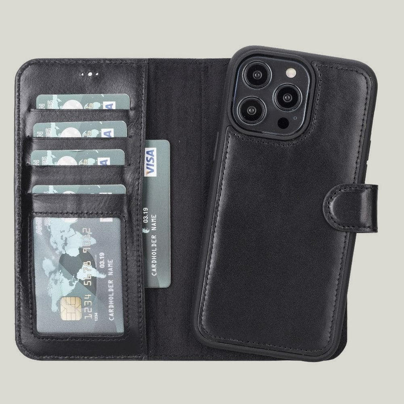 Duo Deri Cüzdan Kılıf — iPhone 14 Pro