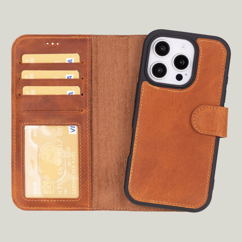 Duo Deri Cüzdan Kılıf — iPhone 16 Pro