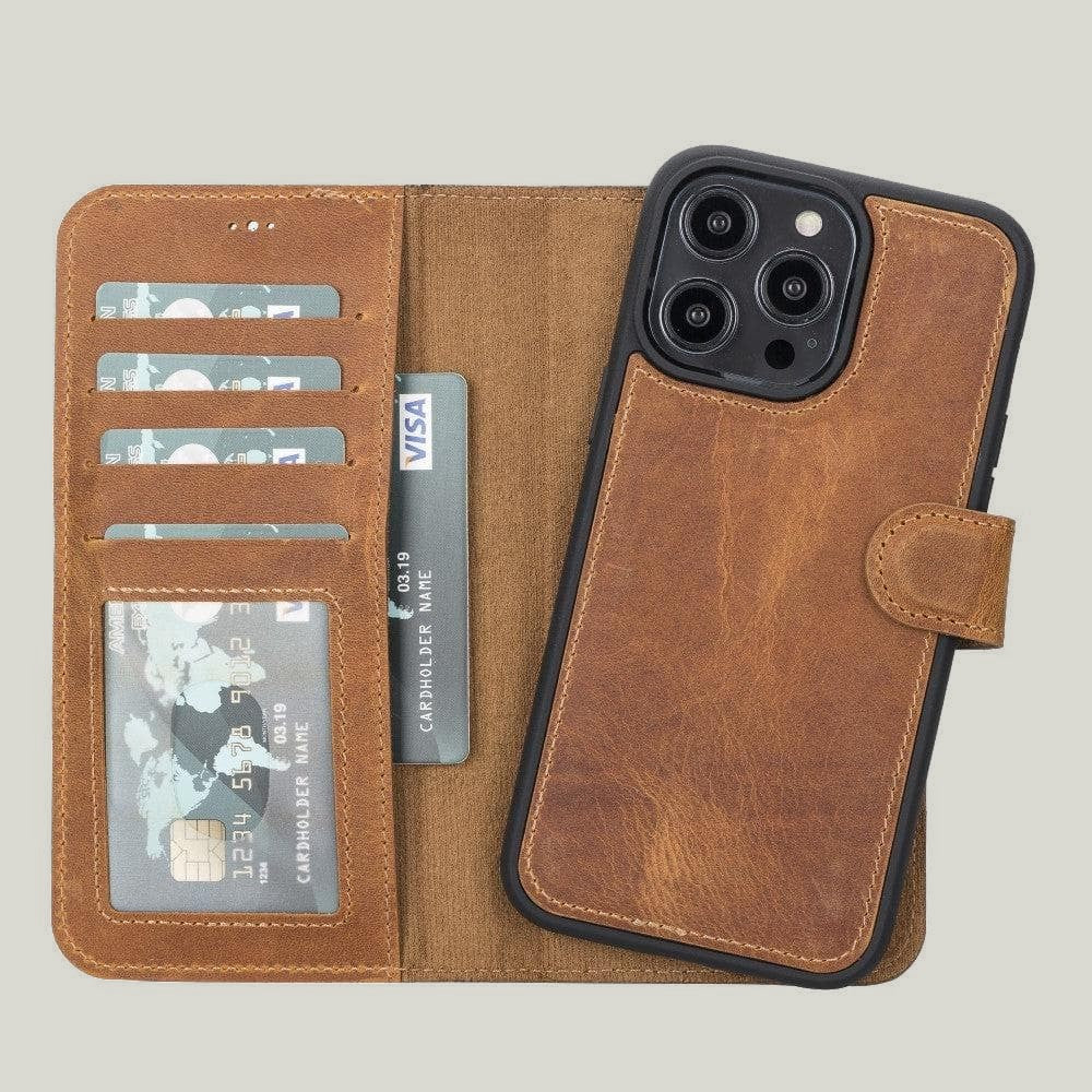 Duo Vista Deri Cüzdan Kılıf — iPhone 14 Pro Max