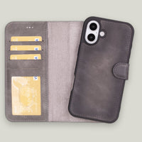 Duo Deri Cüzdan Kılıf — iPhone 16 Plus